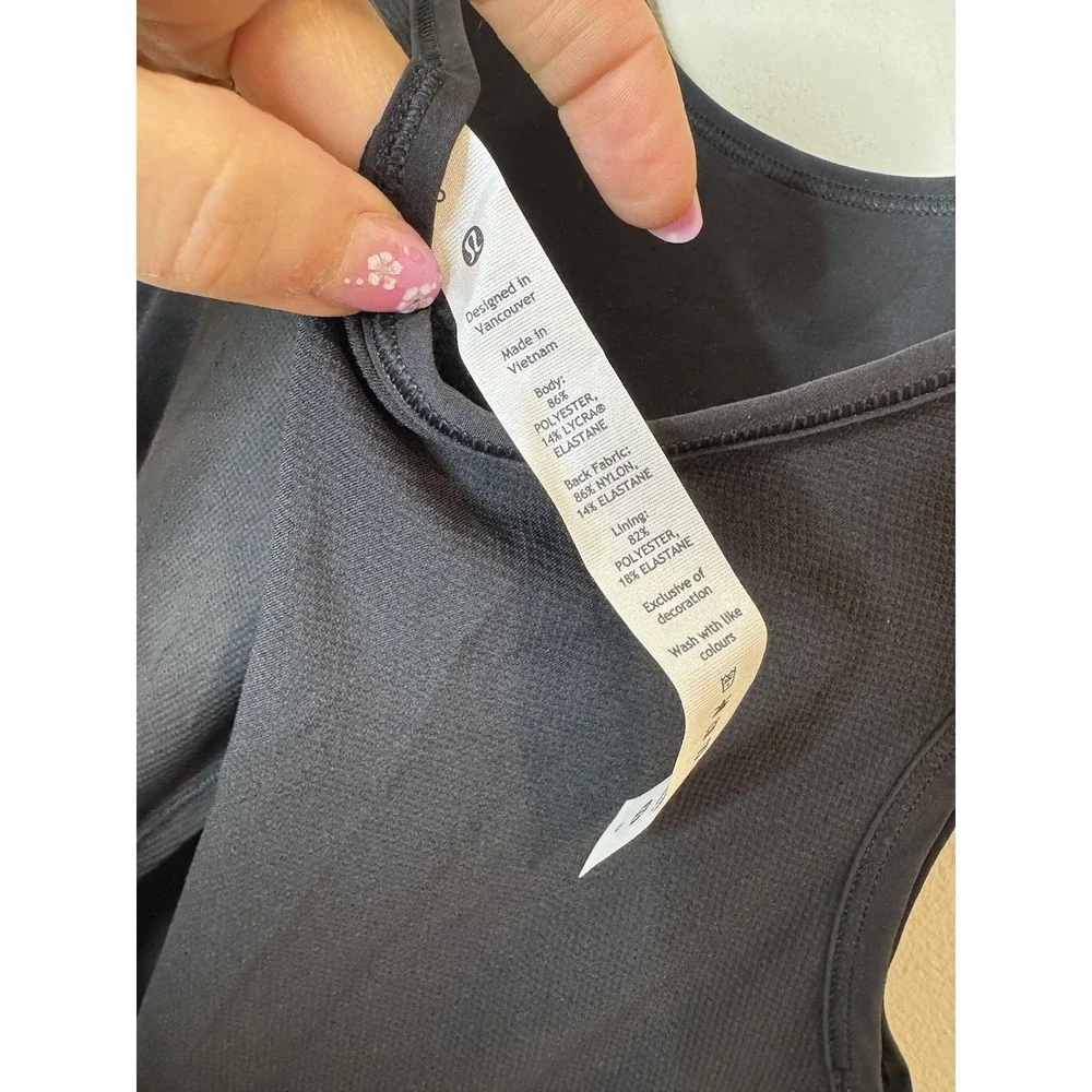 Lululemon Romper Womens 6 Black Open Back Running 3